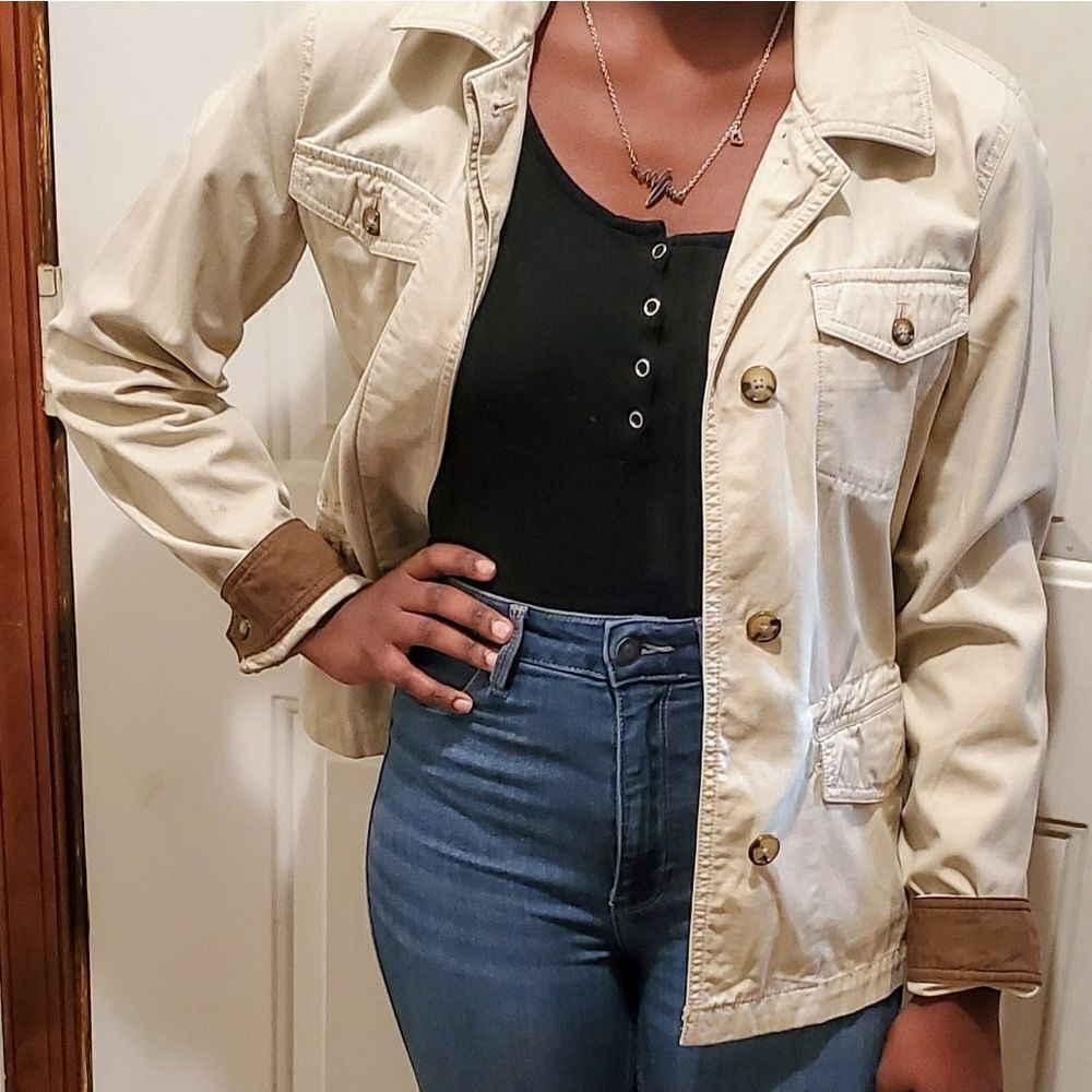 Eddie Bauer tan sports utility jacket - Picture 1 of 8